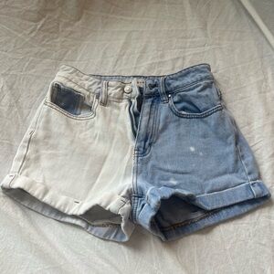 PacSun Blue and White Jean Shorts